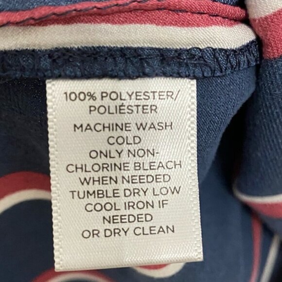 Loft Striped Sleeveless Silky Peplum Ruffle Top Blouse, Women's Size Small - Picture 7 of 7